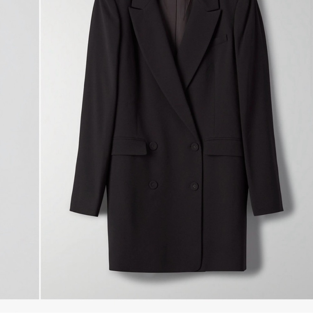 Babaton Black Double Breasted Amell Blazer Dress - Size 2 - Picture 5 of 11